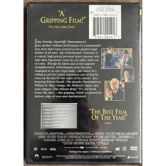 A Civil Action (DVD, 1999) John Travolta, Robert Duvall - Picture 2 of 5